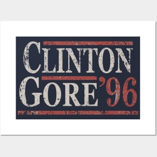 Distressed Clinton Gore 96 Posters and Art